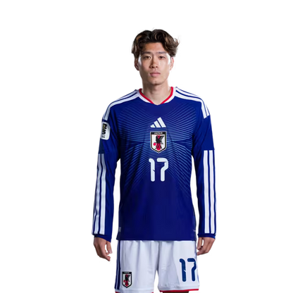 Japan National Football Team 2026 World Cup Jersey (Player Version/Match Kit) — Midfielders: No. 15 Daichi Kamada, No. 17 Yuito Suzuki, No. 24 Kaishu Sano/サッカー日本代表 2026年ワールドカップ用ユニフォーム（選手仕様／マッチモデル） — MF：No.15 鎌田大地、No.17 鈴木唯人、No.24 佐野海舟