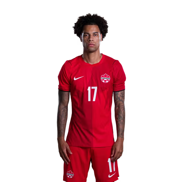 Canada National Soccer Team 2026 FIFA World Cup Jerseys (Player Version and Match Version) – Forwards: #17 Tajon BUCHANAN, #20 Ali AHMED, #24 Promise DAVID, #26 Jayden Nelson