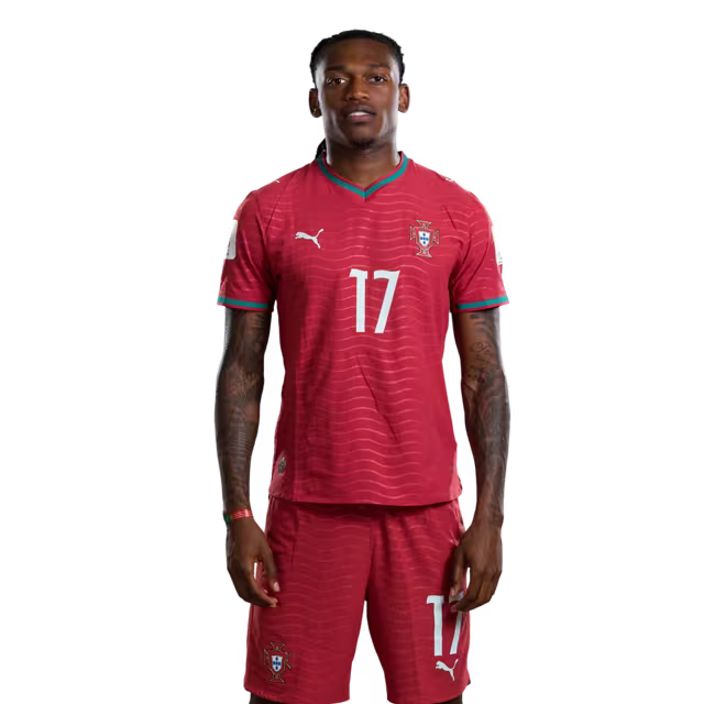 Portugal National Football Team 2026 World Cup Jersey (Player Version/Match Version) – Forwards: No. 16 Francisco Trincão, No. 17 Rafael Leão, No. 18 Pedro Neto / Avançados: N.º16 FRANCISCO TRINCAO, N.º17 RAFAEL LEAO, N.º18 PEDRO NETO