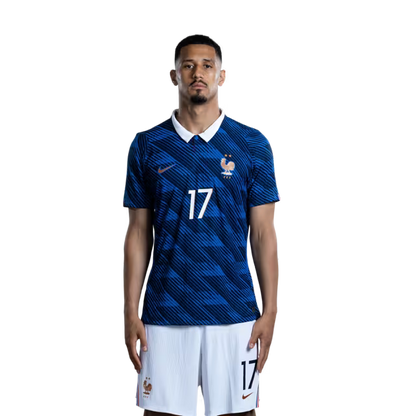 France National Team 2026 World Cup Jersey (Player Version/Match Version) — Defenders: No. 5 Jules Koundé, No. 15 Ibrahima Konaté, No. 17 William Saliba / Défenseurs : n° 5 Jules KOUNDÉ, n° 15 Ibrahima KONATÉ, n° 17 William SALIBA