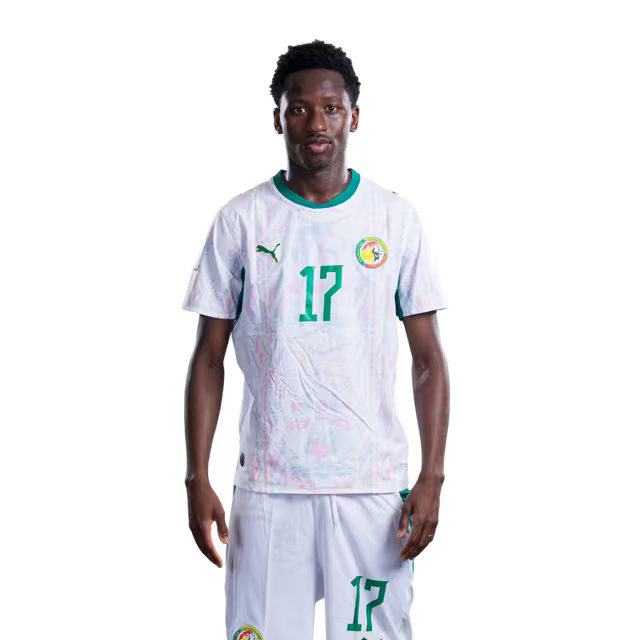 Senegal National Football Team 2026 World Cup Jersey (Player Version/Match Version) — Midfielders: No.17 Pape Matar SARR, No.21 Habib DIARRA,No.22 Bara Sapoko NDIAYE,No.26 Pape GUEYE / Equipe nationale de football sénégal