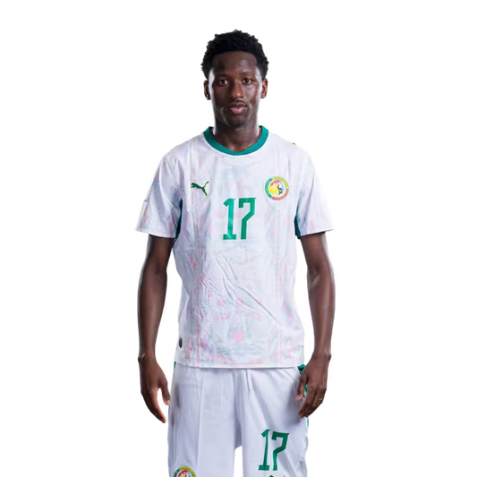 Senegal National Football Team 2026 World Cup Jersey (Player Version/Match Version) — Midfielders: No.17 Pape Matar SARR, No.21 Habib DIARRA,No.22 Bara Sapoko NDIAYE,No.26 Pape GUEYE / Equipe nationale de football sénégal