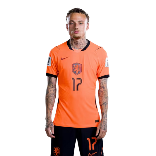 Netherlands National Team 2026 World Cup Jersey (Player/Match Version) — Forwards: No. 17 Noa Lang, No. 18 Donyell Malen, No. 19 Brian Brobbey, No. 24 Crysencio Summerville / Nederlands elftal WK-shirt