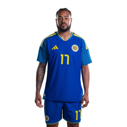 2026 World Cup Curaçao National Football Team Jersey (Player/Match Version) — Forwards: No. 17 Brandley Kuwas, No. 19 Gervane Kastaneer/Delanteronan: No.17 Brandley KUWAS, No.19 Gervane KASTANEER