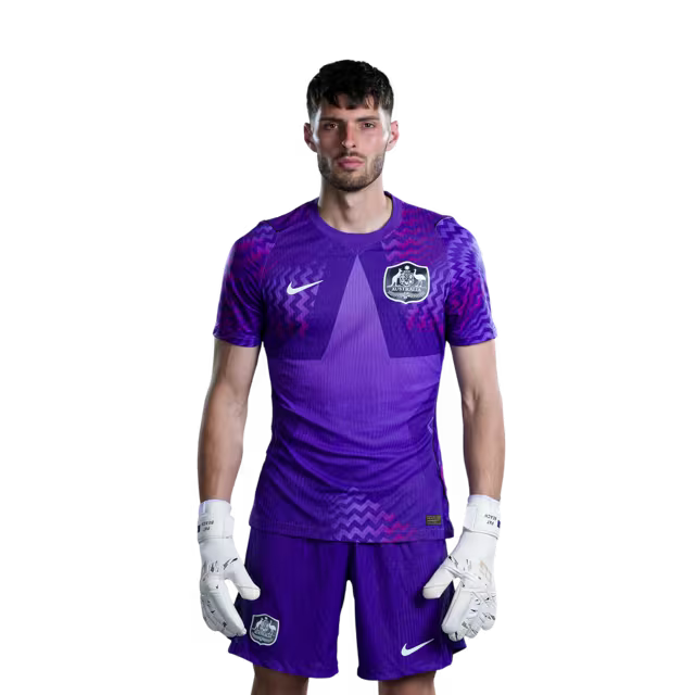 Australia National Soccer Team 2026 FIFA World Cup Jerseys (Player Version and Match Version) – Goalkeepers: #1 Mathew RYAN,#12 Paul Izzo, #18 Patrick BEACH