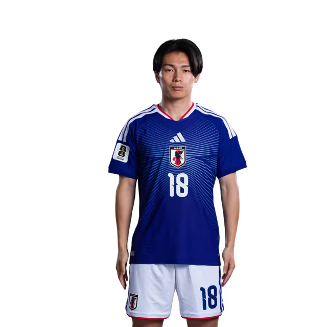 Japan National Football Team 2026 World Cup Jersey (Player Version/Match Kit) — Forwards: No. 6 Shuto Machino, No. 9 Keisuke Goto, No. 18 Ayase Ueda/サッカー日本代表 2026年ワールドカップ用ユニフォーム（選手仕様／マッチモデル） — フォワード：No.6 町野修斗、No.9 後藤啓介、No.18 上田綺世