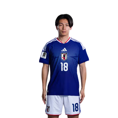 Japan National Football Team 2026 World Cup Jersey (Player Version/Match Kit) — Forwards: No. 6 Shuto Machino, No. 9 Keisuke Goto, No. 18 Ayase Ueda/サッカー日本代表 2026年ワールドカップ用ユニフォーム（選手仕様／マッチモデル） — フォワード：No.6 町野修斗、No.9 後藤啓介、No.18 上田綺世