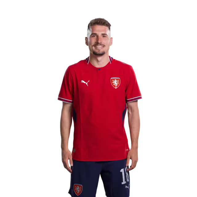 Czech Republic National Team 2026 World Cup Jersey (Player/Match Version) — Midfielders: No. 18 Michal Sadílek, No. 22 Tomáš Souček, No. 24 Alexandr Sojka, No. 25 Hugo Sochůrek/ Dres české fotbalové reprezentace pro mistrovství světa
