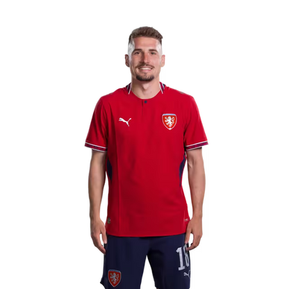 Czech Republic National Team 2026 World Cup Jersey (Player/Match Version) — Midfielders: No. 18 Michal Sadílek, No. 22 Tomáš Souček, No. 24 Alexandr Sojka, No. 25 Hugo Sochůrek/ Dres české fotbalové reprezentace pro mistrovství světa