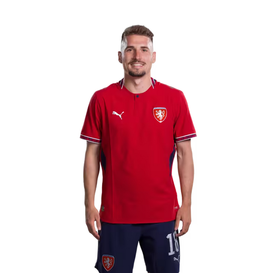 Czech Republic National Team 2026 World Cup Jersey (Player/Match Version) — Midfielders: No. 18 Michal Sadílek, No. 22 Tomáš Souček, No. 24 Alexandr Sojka, No. 25 Hugo Sochůrek/ Dres české fotbalové reprezentace pro mistrovství světa