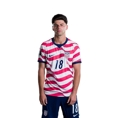 USA 2026 World Cup Jersey - Player Version - Match Version - Defenders: 16 Alex FREEMAN, 18 Max ARFSTEN, 22 Mark McKENZIE,23 Joe SCALLY