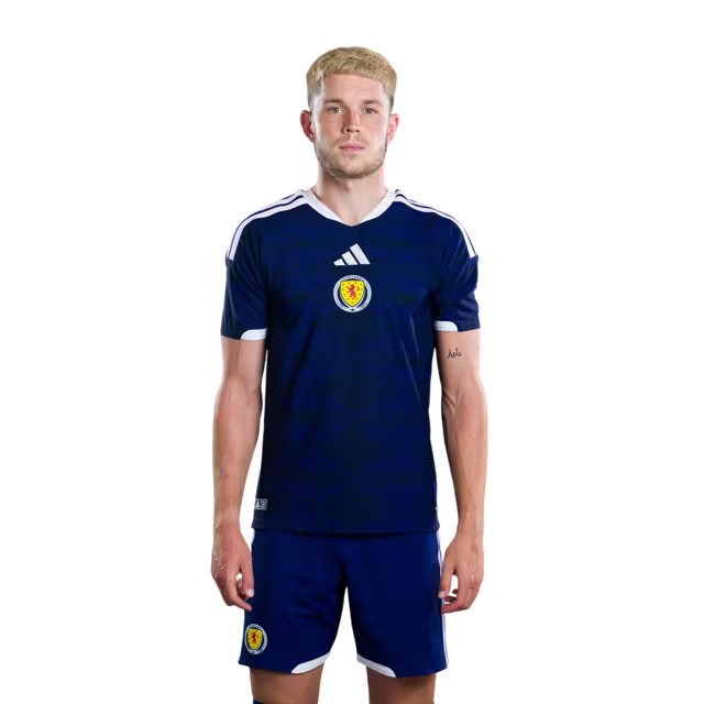 Scotland National Football Team 2026 World Cup Jersey (Player Version/Match Version) — Forwards: No.17 Ben GANNON-DOAK, No.18 George HIRST,No.20 Lawrence SHANKLAND, No.25 Findlay CURTIS