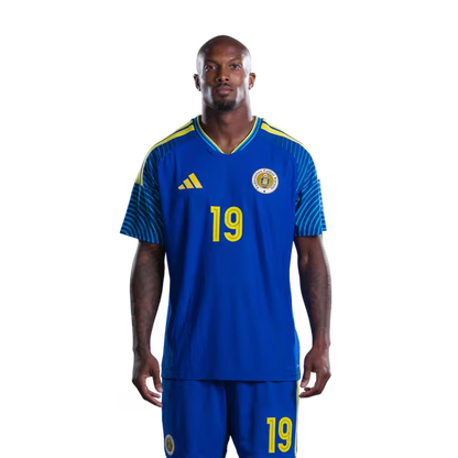2026 World Cup Curaçao National Football Team Jersey (Player/Match Version) — Forwards: No. 17 Brandley Kuwas, No. 19 Gervane Kastaneer/Delanteronan: No.17 Brandley KUWAS, No.19 Gervane KASTANEER