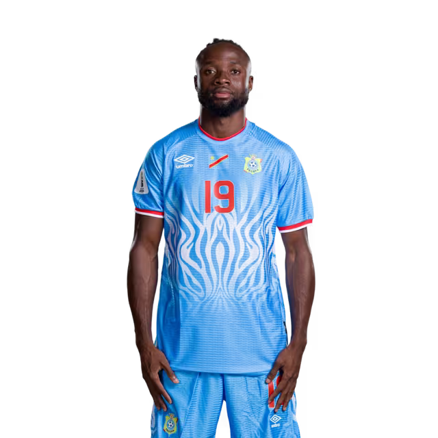 Congo DR National Football Team 2026 World Cup Jersey (Player Version/Match Version) — Forwards: No.17 Cedric BAKAMBU, No.19 Fiston MAYELE, No.20 Yoane WISSA, No. 23 Simon BANZA / République démocratique du Congo