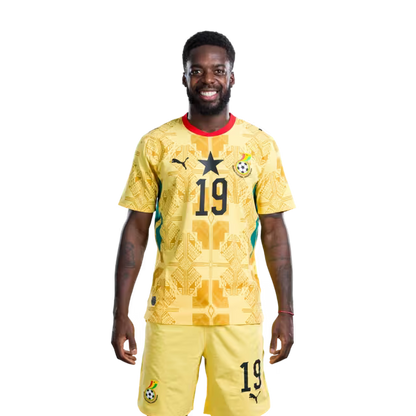 Ghana National Football Team 2026 World Cup Jersey (Player Version/Match Version) — Forwards: No.13 Christopher Bonsu BAAH, No.19 Inaki WILLIAMS,No.22 Kamaldeen SULEMANA