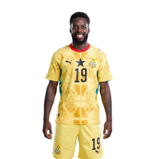 Ghana National Football Team 2026 World Cup Jersey (Player Version/Match Version) — Forwards: No.13 Christopher Bonsu BAAH, No.19 Inaki WILLIAMS,No.22 Kamaldeen SULEMANA