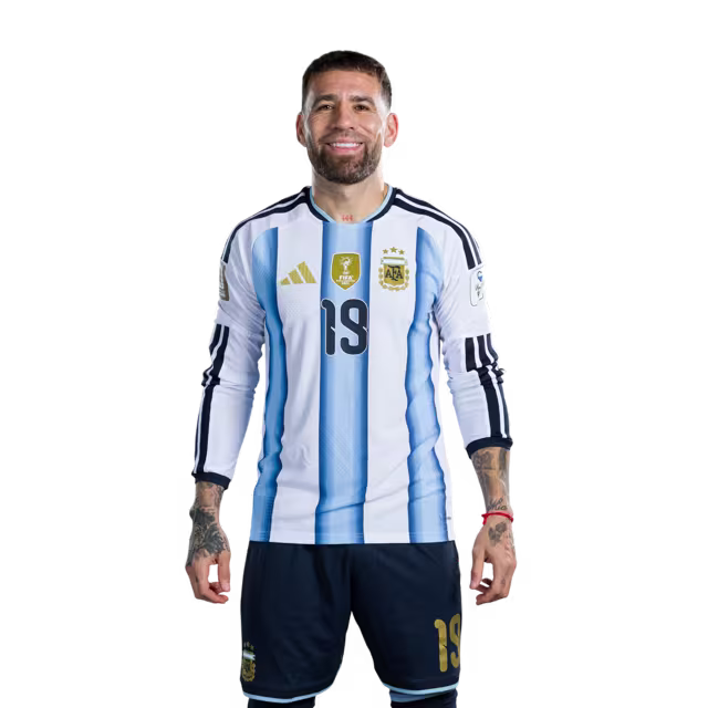 Argentina National Football Team 2026 World Cup Jersey (Player Version/Match Version) — Defenders: No.6 Lisandro MARTINEZ, No.13 Cristian ROMERO, No.19 Nicolas OTAMENDI / Defensores: No.6 Lisandro MARTINEZ, No.13 Cristian ROMERO, No.19 Nicolas OTAMENDI