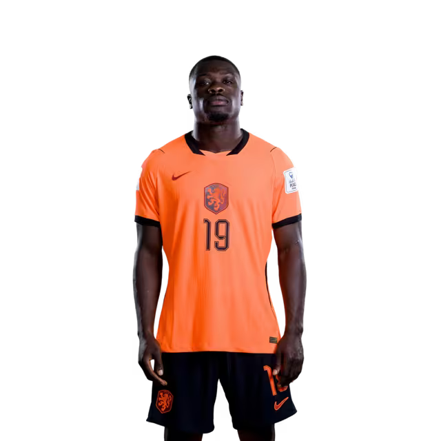 Netherlands National Team 2026 World Cup Jersey (Player/Match Version) — Forwards: No. 17 Noa Lang, No. 18 Donyell Malen, No. 19 Brian Brobbey, No. 24 Crysencio Summerville / Nederlands elftal WK-shirt