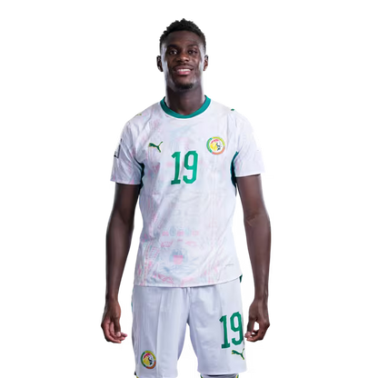 Senegal National Football Team 2026 World Cup Jersey (Player Version/Match Version) — Defenders: No.14 Ismail JAKOBS, No.15 Krepin DIATTA,No.19 Moussa Niakhate / Defenseurs: No.14 Ismail Jakobs, No.15 Krepin Diatta, No.19 Moussa Niakhate