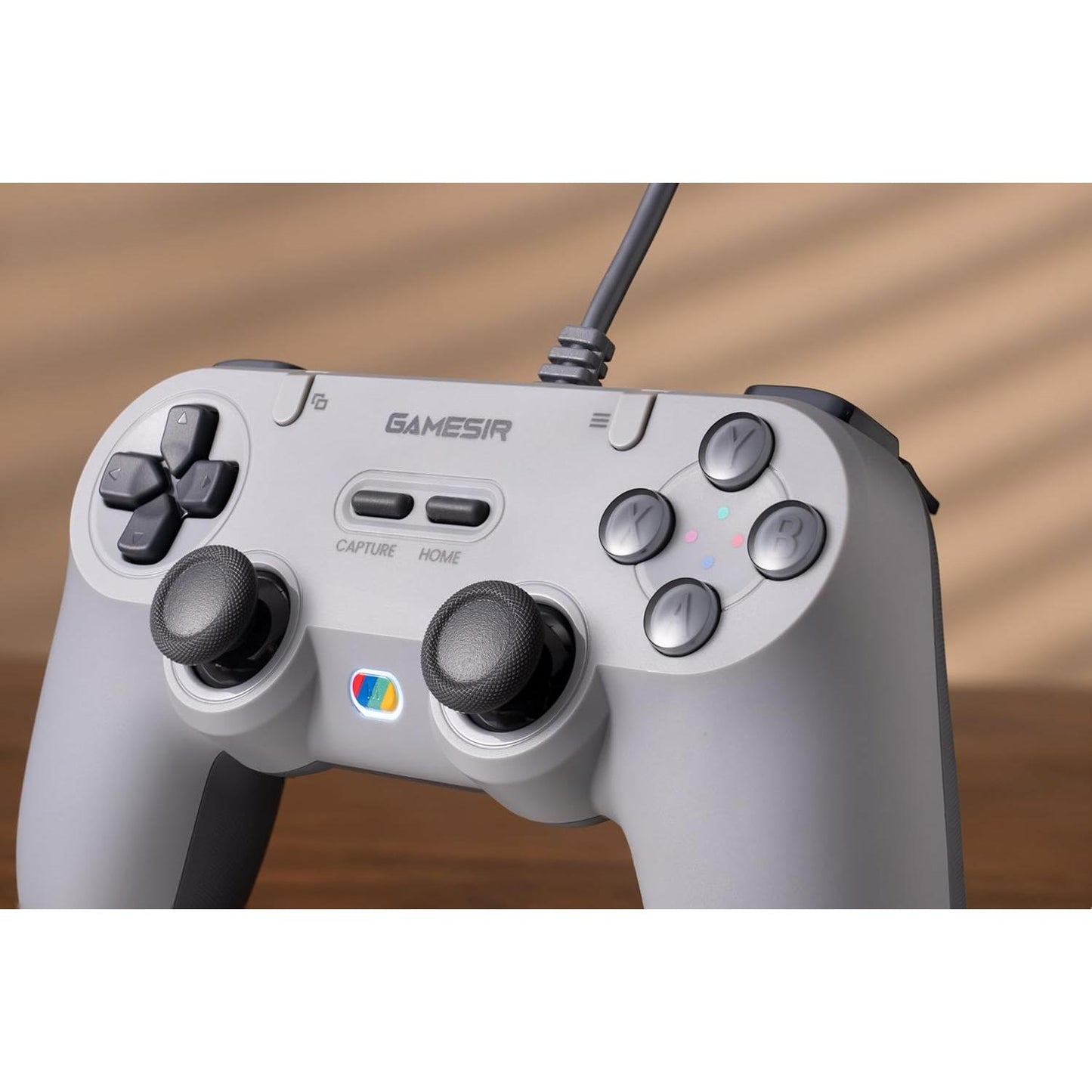 GameSir Tegenaria Lite Wired Controller for PC , Wired 1000Hz Polling Rate, Hall Effect Joysticks and 2 Remappable Buttons, Dual Vibration , Turbo, PC Gaming Controller for Steam/Android/iOS/Switch ( Grey) Console Smartphone