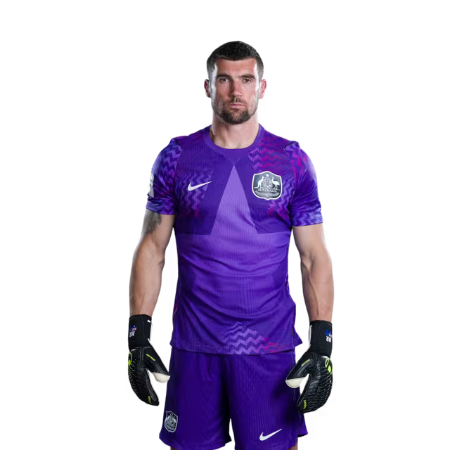 Australia National Soccer Team 2026 FIFA World Cup Jerseys (Player Version and Match Version) – Goalkeepers: #1 Mathew RYAN,#12 Paul Izzo, #18 Patrick BEACH