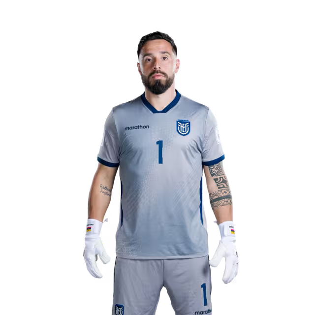 Ecuador National Football Team 2026 World Cup Jersey (Player Version/Match Version) — Goalkeepers: No. 1 Hernán Galíndez, No. 12 Moisés Ramírez, No. 22 Gonzalo Valle./ Porteros: N.° 1 Hernán Galíndez, N.° 12 Moisés Ramírez, N.° 22 Gonzalo Valle