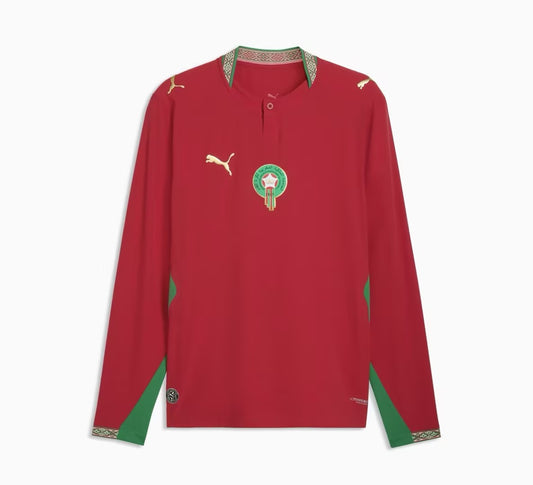 Morocco National Football Team 2026 World Cup Jersey – Long-Sleeve Version/قميص المنتخب المغربي لكرة القدم لكأس العالم 2026 - نسخة بأكمام طويلة