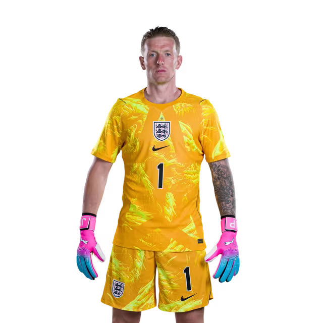England National Soccer Team 2026 FIFA World Cup Jerseys (Player Version and Match Version) – Goalkeepers: #1 Jordan PICKFORD, #13 Dean Henderson, #23 James TRAFFORD