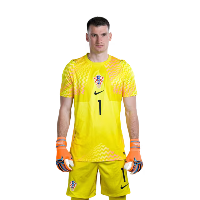 Croatia National Team 2026 World Cup Jersey (Player Version/Match Version) — Goalkeepers: No. 1 Dominik Livaković, No. 12 Ivor Pandur, No. 23 Dominik Kotarski / Vratari: Br. 1 Dominik LIVAKOVIC, Br. 12 Ivor PANDUR, Br. 23 Dominik KOTARSKI