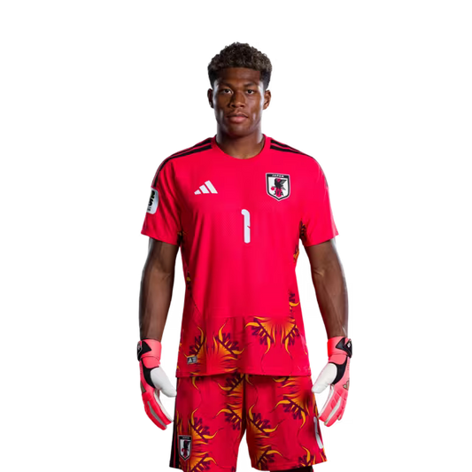 Japan National Football Team 2026 World Cup Jersey (Player Version/Match Kit) — Goalkeepers: No. 1 Zion Suzuki, No. 12 Keisuke Osako, No. 23 Tomoki Hayakawa/サッカー日本代表 2026年ワールドカップ用ユニフォーム（選手仕様／マッチモデル） — ゴールキーパー：No.1 鈴木彩艶、No.12 大迫敬介、No.23 早川友基