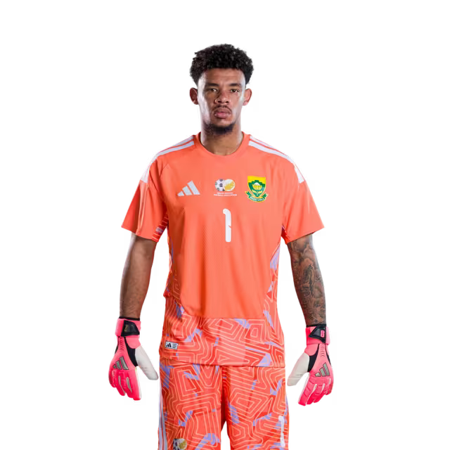 South Africa National Football Team 2026 World Cup Jersey (Player Version/Match Version) — Goalkeepers: No.1 Ronwen WILLIAMS, No.16 Sipho CHAINE,No.22 Ricardo GOSS