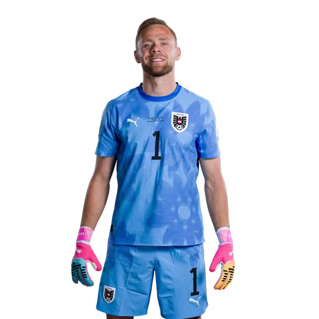 Austria National Team 2026 World Cup Jersey (Player Version/Match Issue) — Goalkeepers: No. 1 Alexander SCHLAGER, No. 12 Florian WIEGELE, No. 13 Patrick PENTZ / Torhüter: Nr. 1 Alexander SCHLAGER, Nr. 12 Florian WIEGELE, Nr. 13 Patrick PENTZ