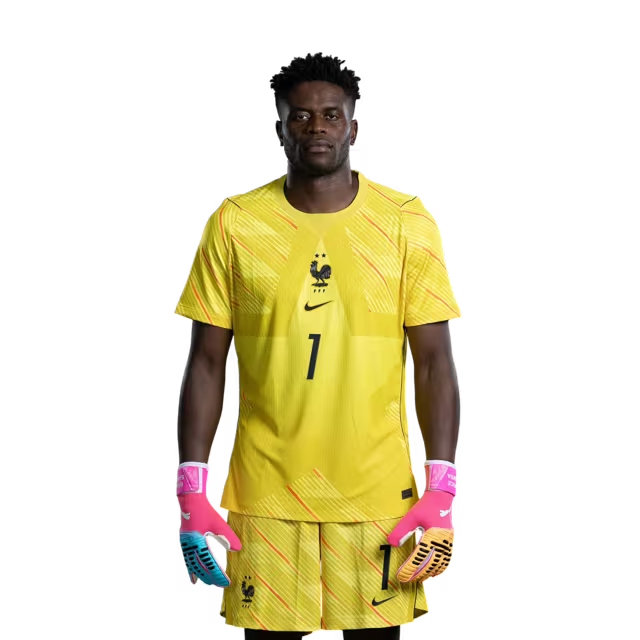 France National Team 2026 World Cup Jersey (Player/Match Version) — Goalkeepers: No. 1 Brice Samba, No. 16 Mike Maignan, No. 23 Robin Risser / Gardiens de but : N° 1 Brice SAMBA, N° 16 Mike MAIGNAN, N° 23 Robin RISSER