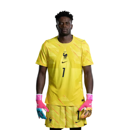 France National Team 2026 World Cup Jersey (Player/Match Version) — Goalkeepers: No. 1 Brice Samba, No. 16 Mike Maignan, No. 23 Robin Risser / Gardiens de but : N° 1 Brice SAMBA, N° 16 Mike MAIGNAN, N° 23 Robin RISSER