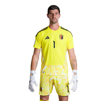 Belgium National Football Team – 2026 World Cup Jerseys (Player/Match Version) – Goalkeepers: No. 1 Thibaut Courtois, No. 12 Senne Lammens, No. 13 Mike Penders/ Doelmannen: nr. 1 Thibaut Courtois, nr. 12 Senne Lammens, nr. 13 Mike Penders