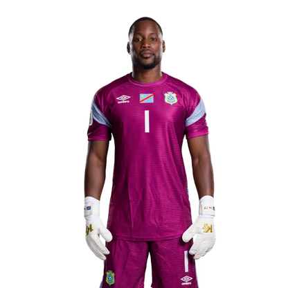 Congo DR National Football Team 2026 World Cup Jersey (Player Version/Match Version) — Goalkeepers: No. 1 Lionel MPASI, No. 16 Timothy FAYULU, No. 21 Matthieu EPOLO / Gardiens de but : N° 1 Lionel MPASI, N° 16 Timothy FAYULU, N° 21 Matthieu EPOLO