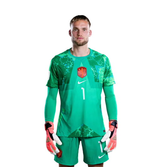 Netherlands National Team 2026 World Cup Jersey (Player/Match Version) — Goalkeepers: No. 1 Bart Verbruggen, No. 13 Robin Roefs, No. 23 Mark Flekken / Keepers: nr. 1 Bart Verbruggen, nr. 13 Robin ROEFS, nr. 23 Mark FLEKKEN