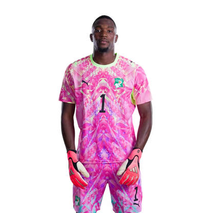 Côte d'Ivoire National Football Team 2026 World Cup Jersey (Player/Match Version) — Goalkeepers: No. 1 Yahia Fofana, No. 16 Mohamed Koné, No. 23 Alban Lafont./ Gardiens de but : n°1 Yahia Fofana, n°16 Mohamed KONE, n°23 Alban Lafont