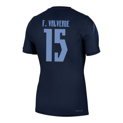 2026 World Cup F.Valverde Uruguay Soccer Jersey Player Version  Match Version - No.15 Home Royal Tint and Away Obsidian