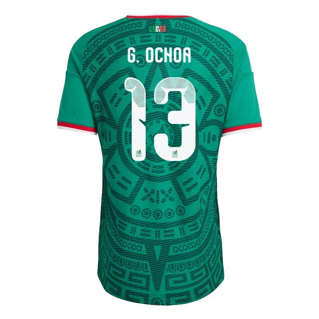 2026 World Cup G. Ochoa Mexico Soccer Jersey Player Version  Match Version - No.13 Home Green and Away White