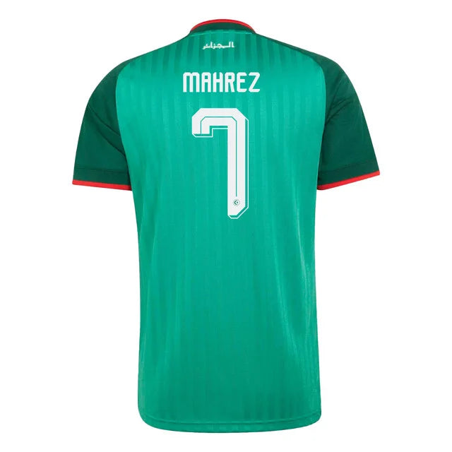 2026 World Cup Riyad Mahrez Algeria Soccer Jersey Player Version  Match Version - No. 7 Home White and Away Green