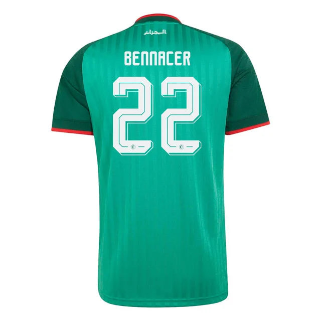 2026 World Cup Ismael Bennacer Algeria Soccer Jersey Player Version  Match Version - No. 22 Home White and Away Green