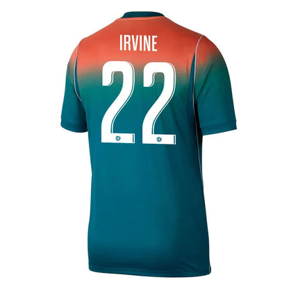 2026 World Cup Jackson Irvine Australia Soccer Jersey Player Version  Match Version - No.22 Home Yellow and Away Green
