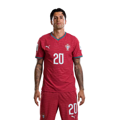 Portugal National Team 2026 World Cup Jersey (Player Version/Match Version) – Defenders: No. 20 João Cancelo, No. 24 Samu Costa, No. 25 Nuno Mendes / Defesas: Nº 20 JOAO CANCELO, Nº 24 SAMU COSTA, Nº 25 NUNO MENDES