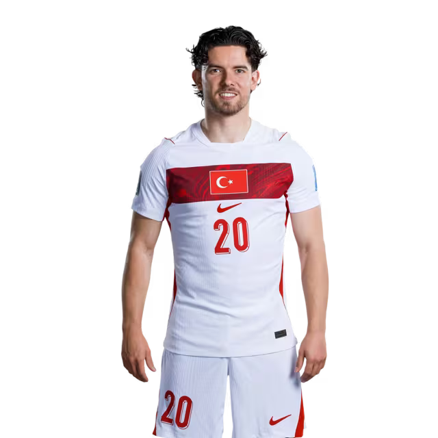 Türkiye 2026 Dünya Kupası Forması - Oyuncu Versiyonu - Maç Versiyonu - Defanslar: 18 Mert MULDUR, 20 Ferdi KADIOGLU, 25 Samet AKAYDIN