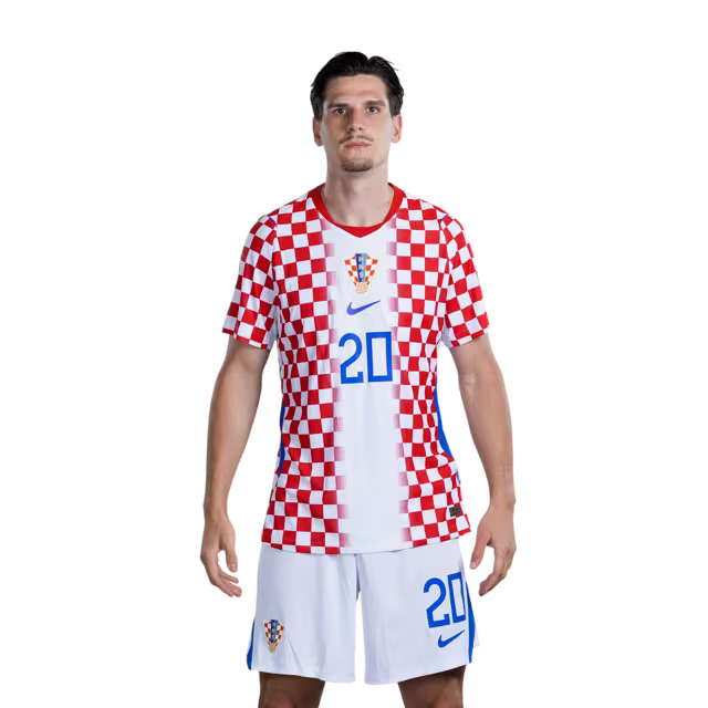 Croatia National Team 2026 World Cup Jersey (Player Version/Match Issue) — Forwards: No. 20 Igor Matanović, No. 24 Marco Pašalić, No. 26 Petar Musa / Napadači: Br. 20 Igor MATANOVIĆ, Br. 24 Marco PASALIĆ, Br. 26 Petar Musa