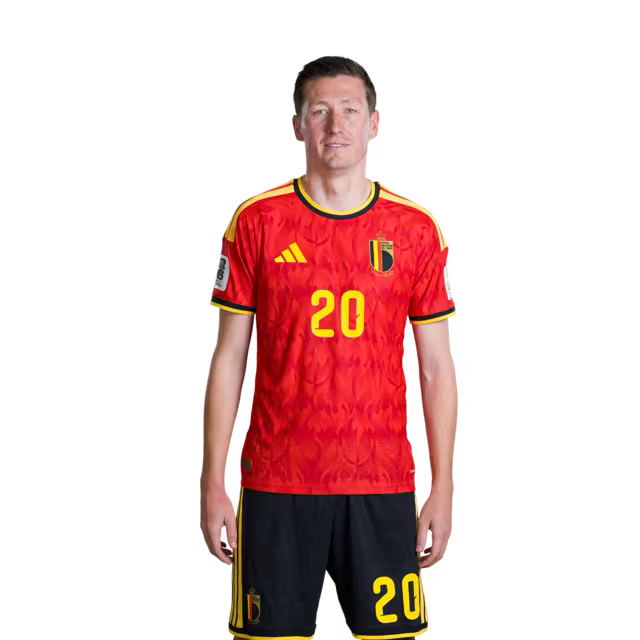 Belgium National Football Team – 2026 World Cup Jersey (Player Version/Match Issue) – Midfielders: No. 19 Diego Moreira, No. 20 Hans Vanaken, No. 22 Alexis Saelemaekers/ Middenvelders: nr. 19 Diego MOREIRA, nr. 20 Hans VANAKEN, nr. 22 Alexis SAELEMAEKERS