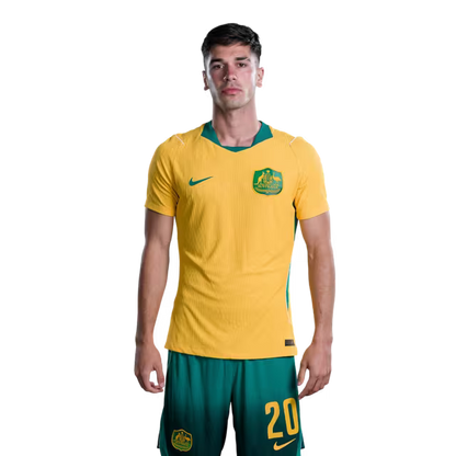 Australia National Soccer Team 2026 FIFA World Cup Jerseys (Player Version and Match Version) – Forwards: #11 Awer MABIL,#17 Nestory IRANKUNDA,#20 Cristian VOLPATO