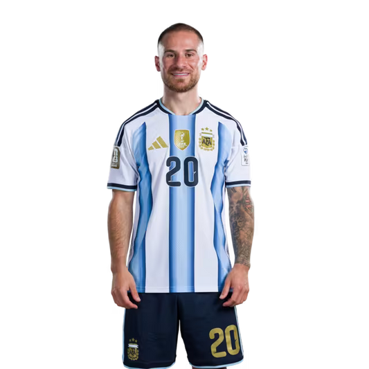 Argentina National Football Team 2026 World Cup Jersey (Player Version/Match Version) — Midfielders: No.24 Alexis MAC ALLISTER, No.24 Enzo FERNANDEZ / Centrocampistas: N.º 24 Alexis MAC ALLISTER, N.º 24 Enzo FERNÁNDEZ