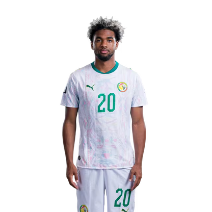 Senegal National Football Team 2026 World Cup Jersey (Player Version/Match Version) — Forwards: No.18 Ismaila SARR, No.20 Ibrahim MBAYE / Devants: No.18 Ismaila SARR, No.20 Ibrahim MBAYE